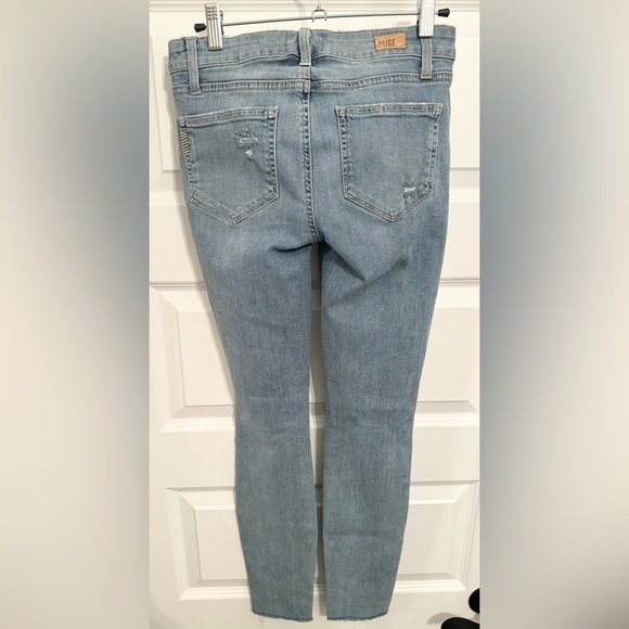 PAIGE Women’s Verdugo Ankle Jeans with Raw Hem Bella Destructed - Picture 3 of 10